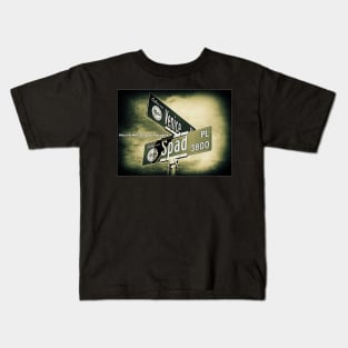 Venice Boulevard & Spad Place, Culver City, California by Mistah Wilson Kids T-Shirt